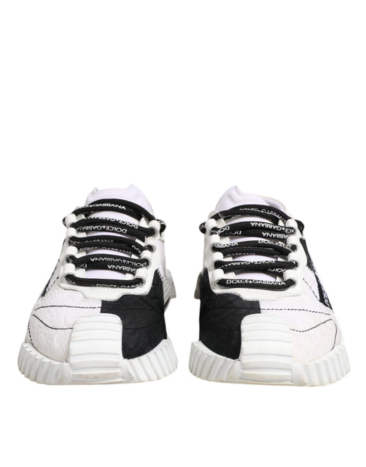 Dolce & Gabbana Hvite Svarte NS1 Lave Sneakers Sko