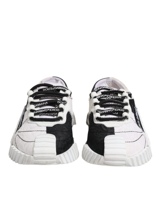 Dolce & Gabbana Hvite Svarte NS1 Lave Sneakers Sko