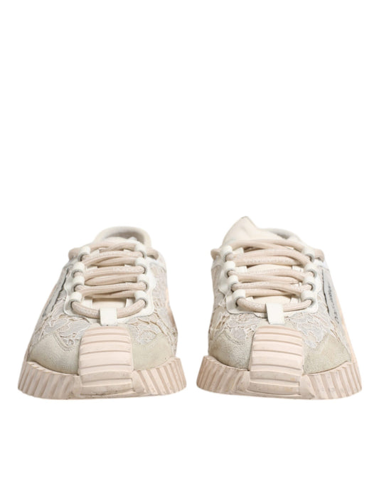 Dolce & Gabbana hvite blonder NS1 lav topp joggesko sportssko