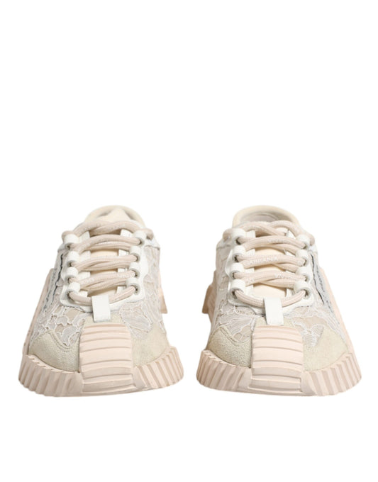 Dolce & Gabbana hvite blonder NS1 lav topp joggesko sportssko