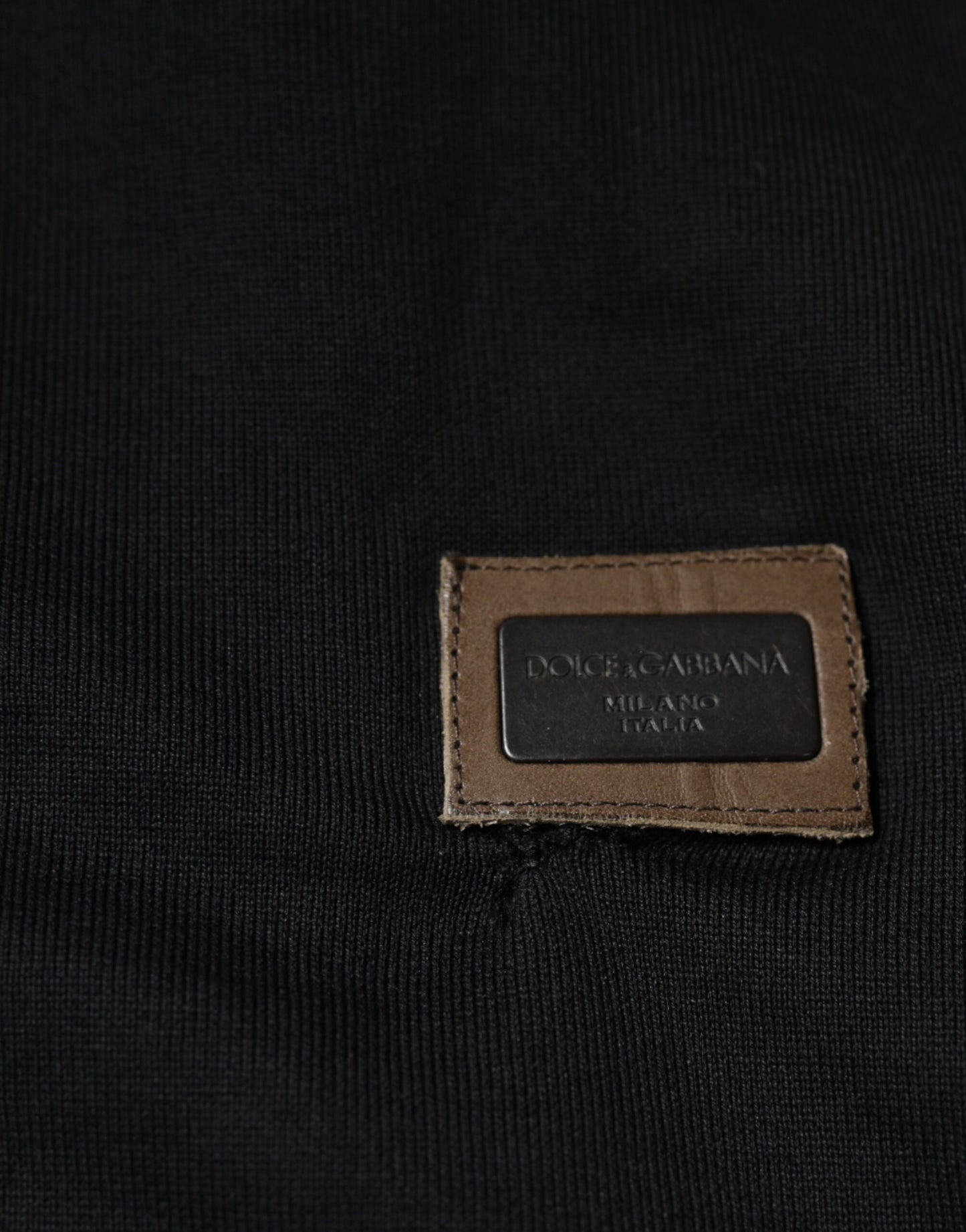 Dolce & Gabbana Svart Logo Hel Dragkedja Huvtröja