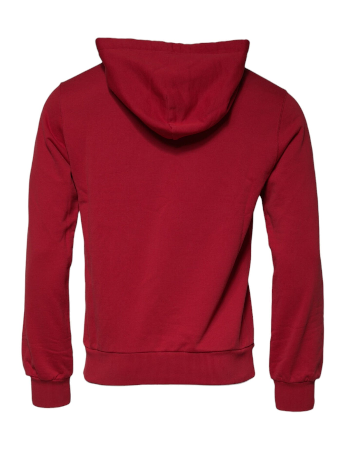 Dolce & Gabbana Röd Bomullslogotyp Hoodie Tröja