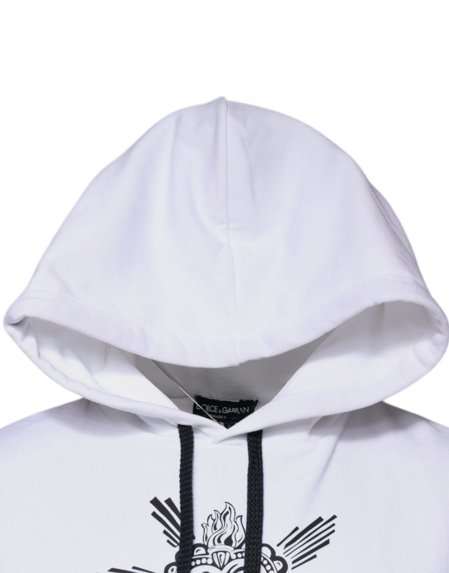 Dolce & Gabbana Vit Sacred Heart Huvtröja Tröja