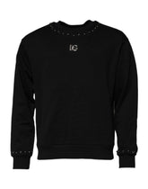 Dolce & Gabbana svart logo-pullover-genser