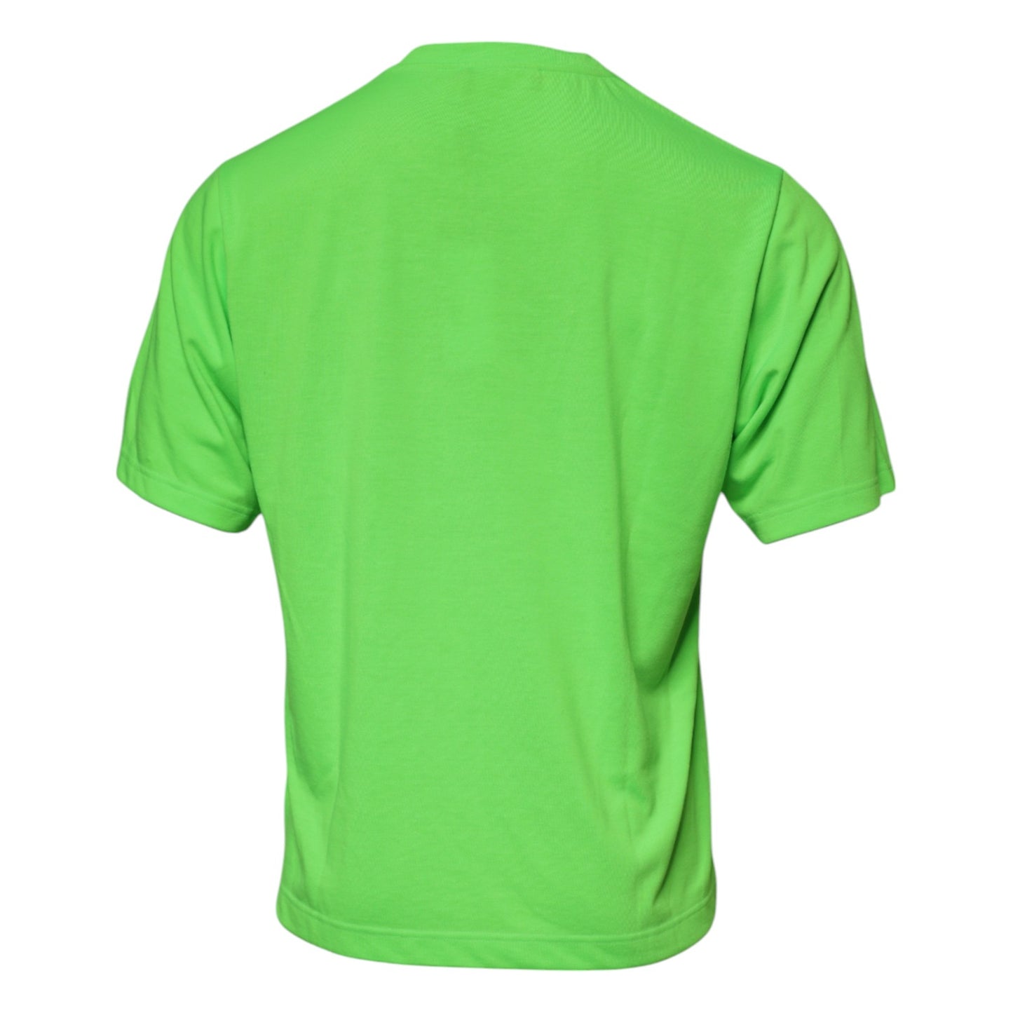 Dolce & Gabbana Grønn Logo Polyester T-skjorte med rund hals