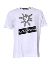 Dolce & Gabbana Hvit Sacred Heart Kortermet T-skjorte