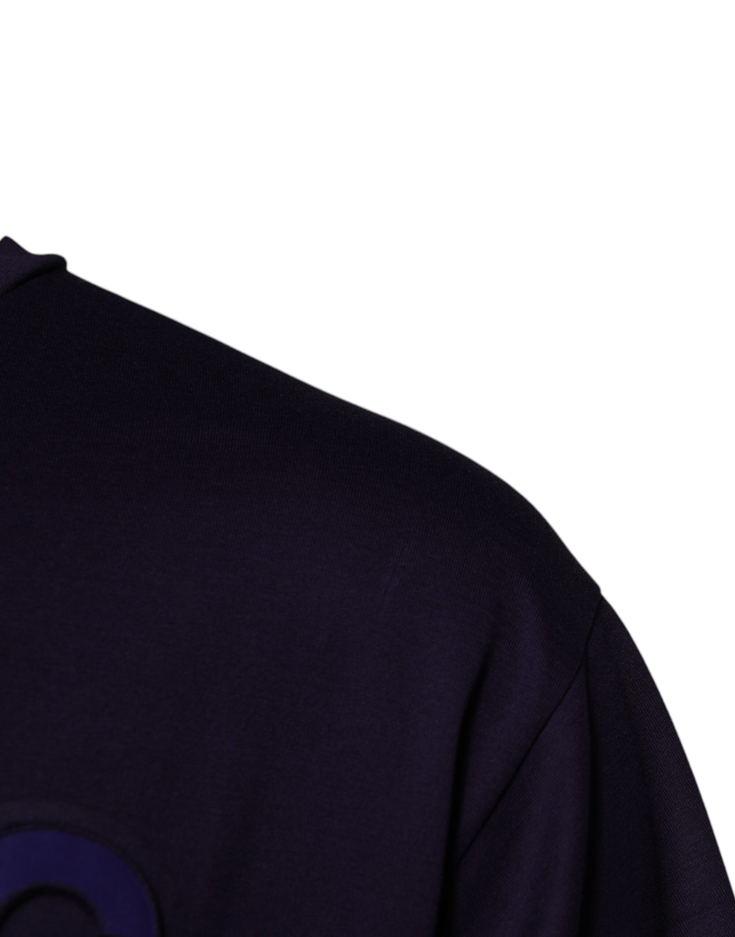 Dolce & Gabbana Marineblå DG Logo Bomulls-T-skjorte med rund hals