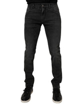 Dolce & Gabbana svarte bomullsstretch skinny herrejeans