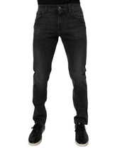 Dolce & Gabbana svarte bomullsstretch skinny herrejeans