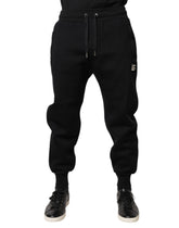 Dolce & Gabbana Svarte Modal Jogger Joggebukser