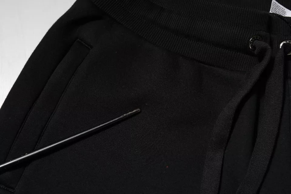 Dolce & Gabbana Svarta Modal Jogger Joggingbyxor