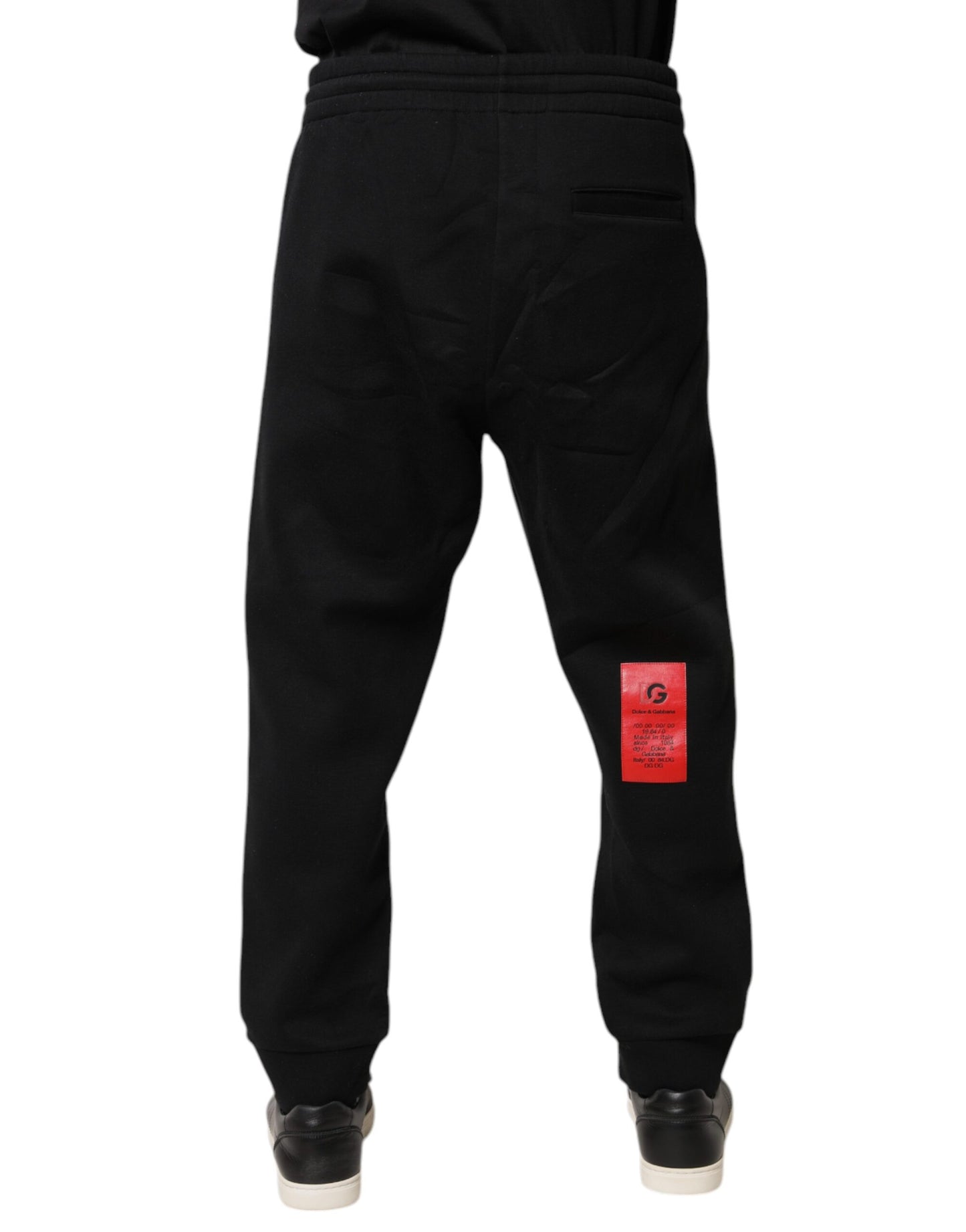 Dolce & Gabbana Svarta Joggingbyxor i Bomull med Logotypmärke