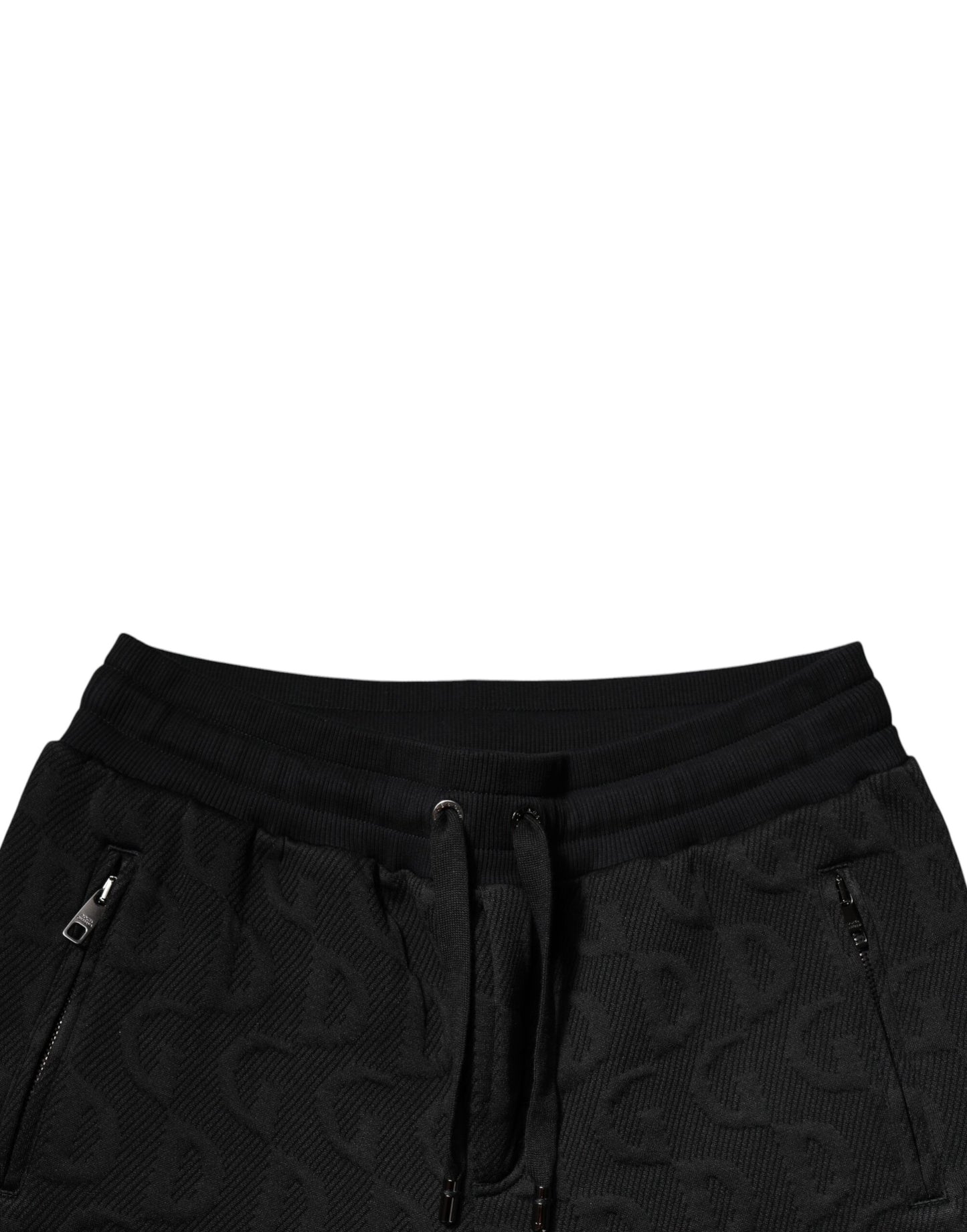 Dolce & Gabbana Svarta Joggerbyxor med Logotyp och Monogram