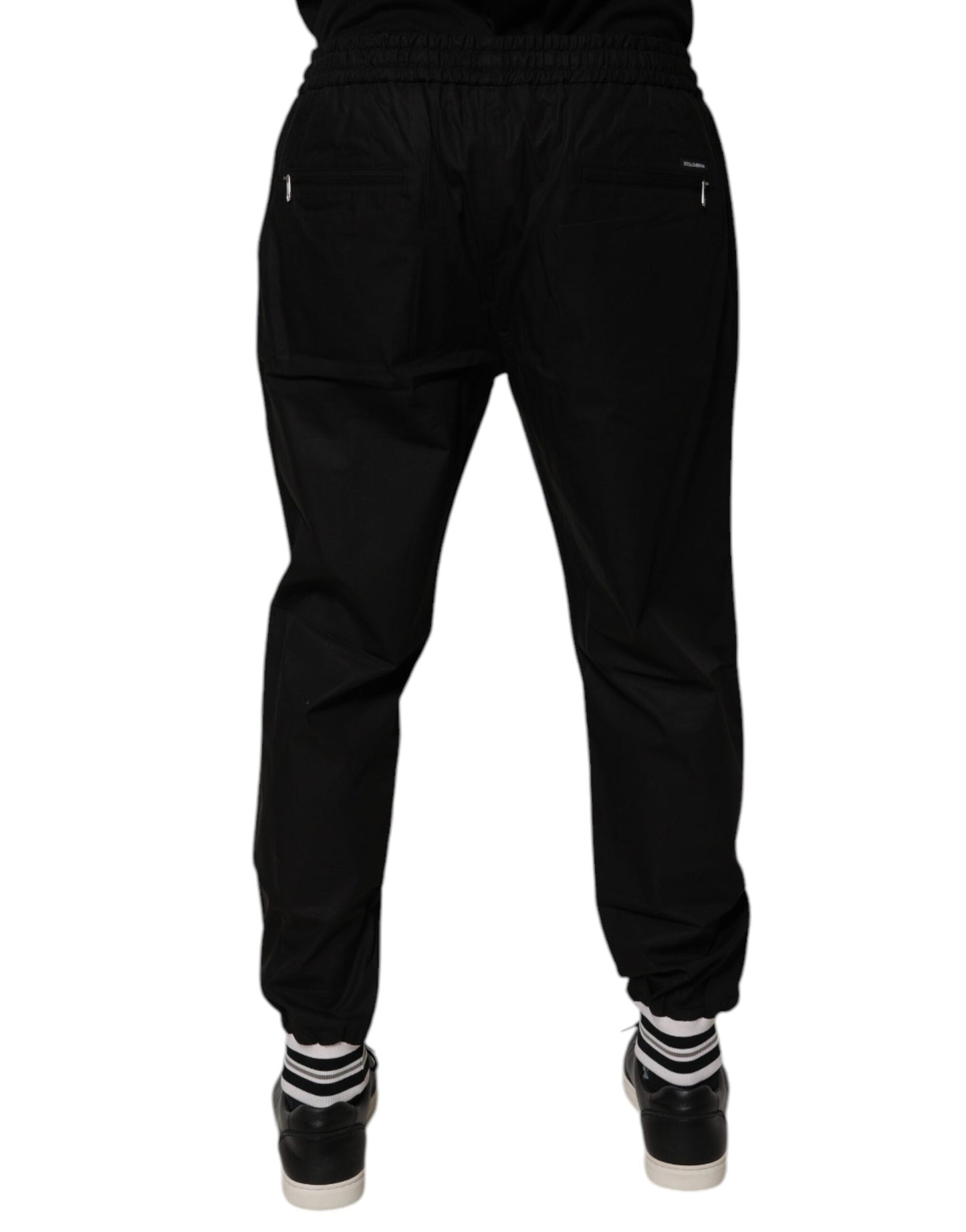 Dolce & Gabbana Svarta Bomull Herr Jogger Träningsbyxor Byxor