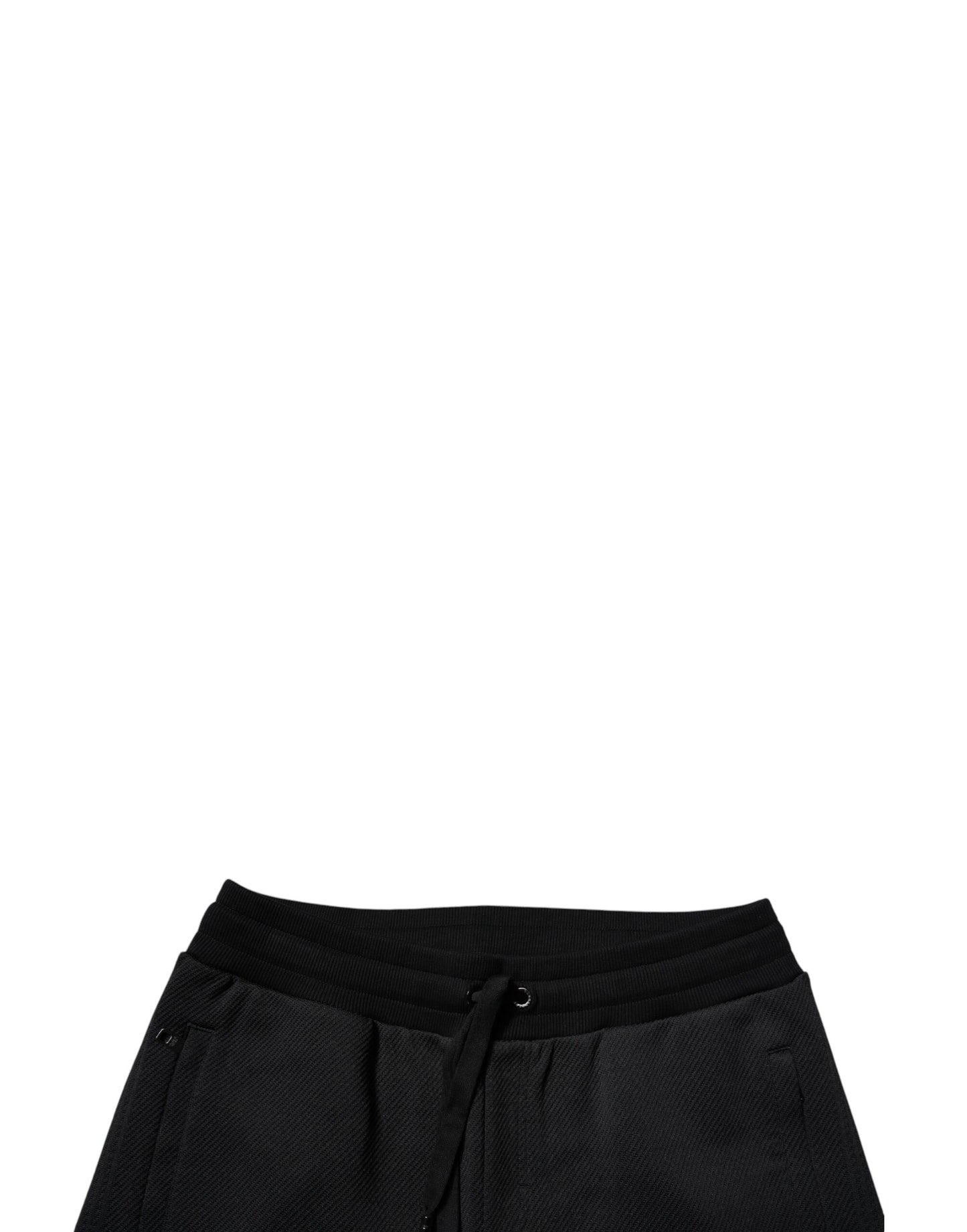 Dolce & Gabbana Svarte Polyester Herre Jogger Joggebukser Bukser
