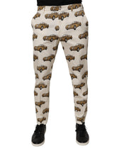 Dolce & Gabbana Off White Cars Cotton Skinny Menn Denim Jeans