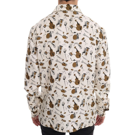 Dolce & Gabbana Multicolor Silk Pattern Shirt