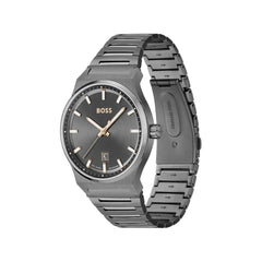 Hugo Boss Gray Stainless Steel Dress Watch