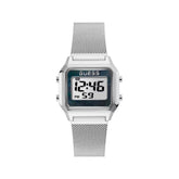 Guess Gray Stainless Steel Digital Watch