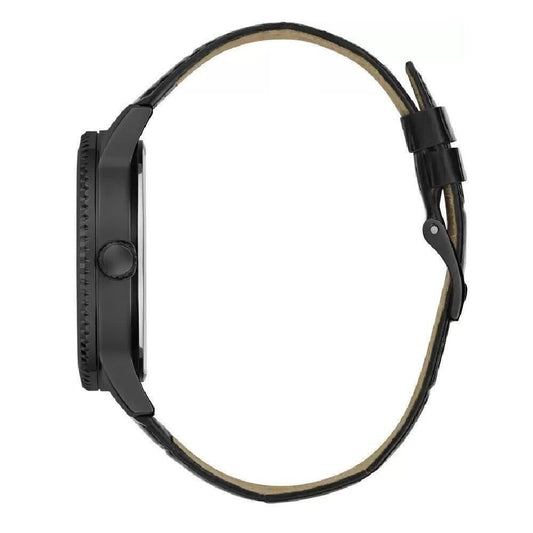 Guess svart läderklocka