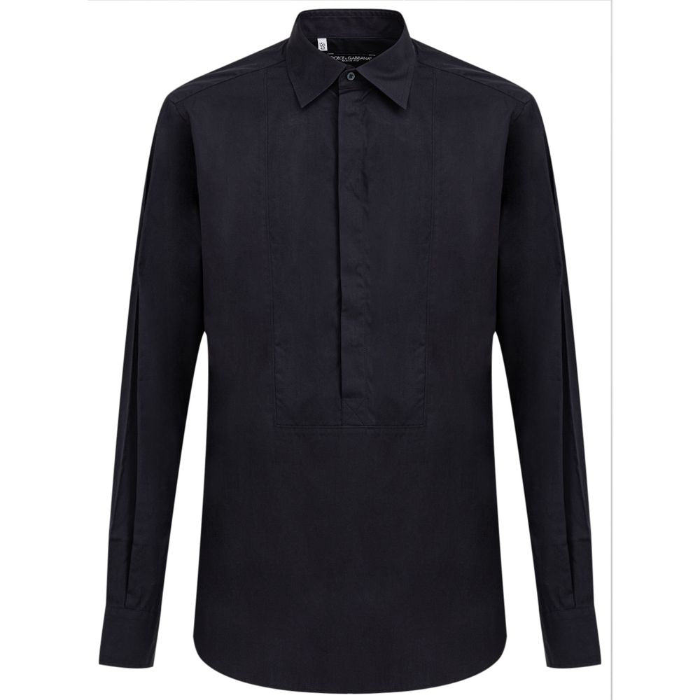 Dolce & Gabbana Marinblå bomullsskjorta