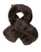 Dolce & Gabbana Brown Raccoon Fur Neck Warmer Winter Scarf