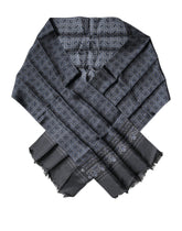 Dolce & Gabbana Dark Blue Fantasy Silk Neck Wrap Shawl Scarf