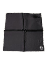 Dolce & Gabbana Black Crown Logo Square Handkerchief Scarf