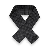 Dolce & Gabbana Black Polka Dots Silk Skinny Neck Wrap Scarf