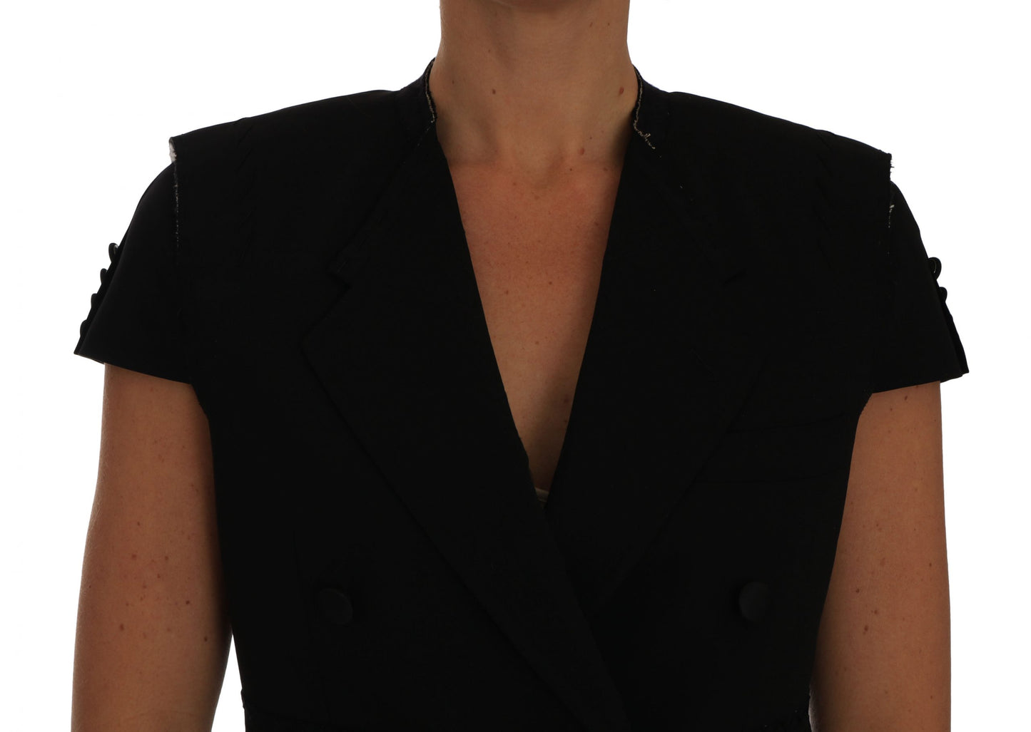 Dolce & Gabbana svart kort cropped blazerjakke