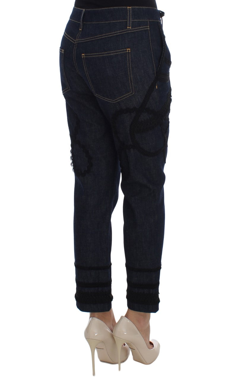 Dolce & Gabbana Blue Denim Bomull CAPRI Torero Jeans