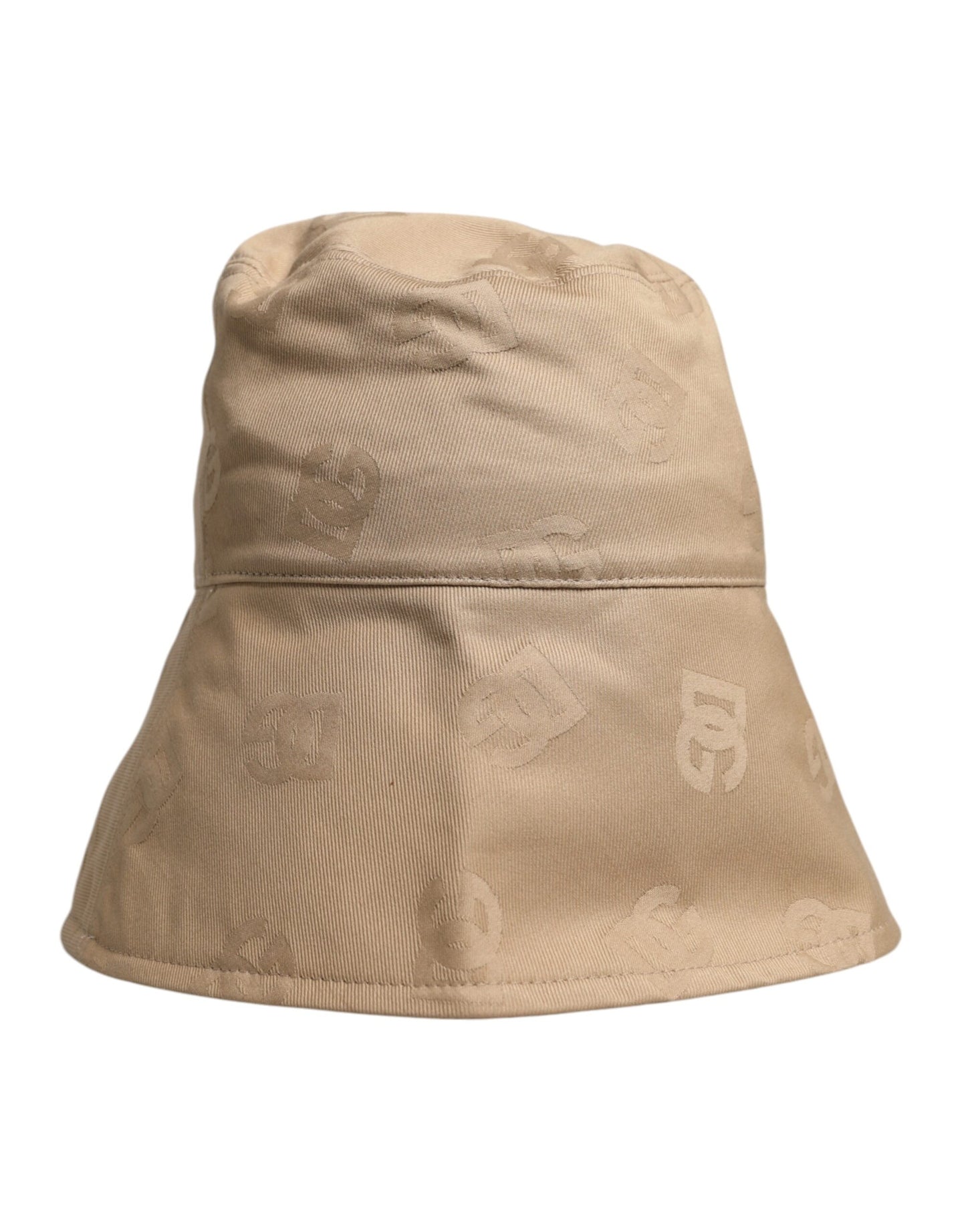 Dolce & Gabbana Beige Logo Monogram Cotton Bucket Cap