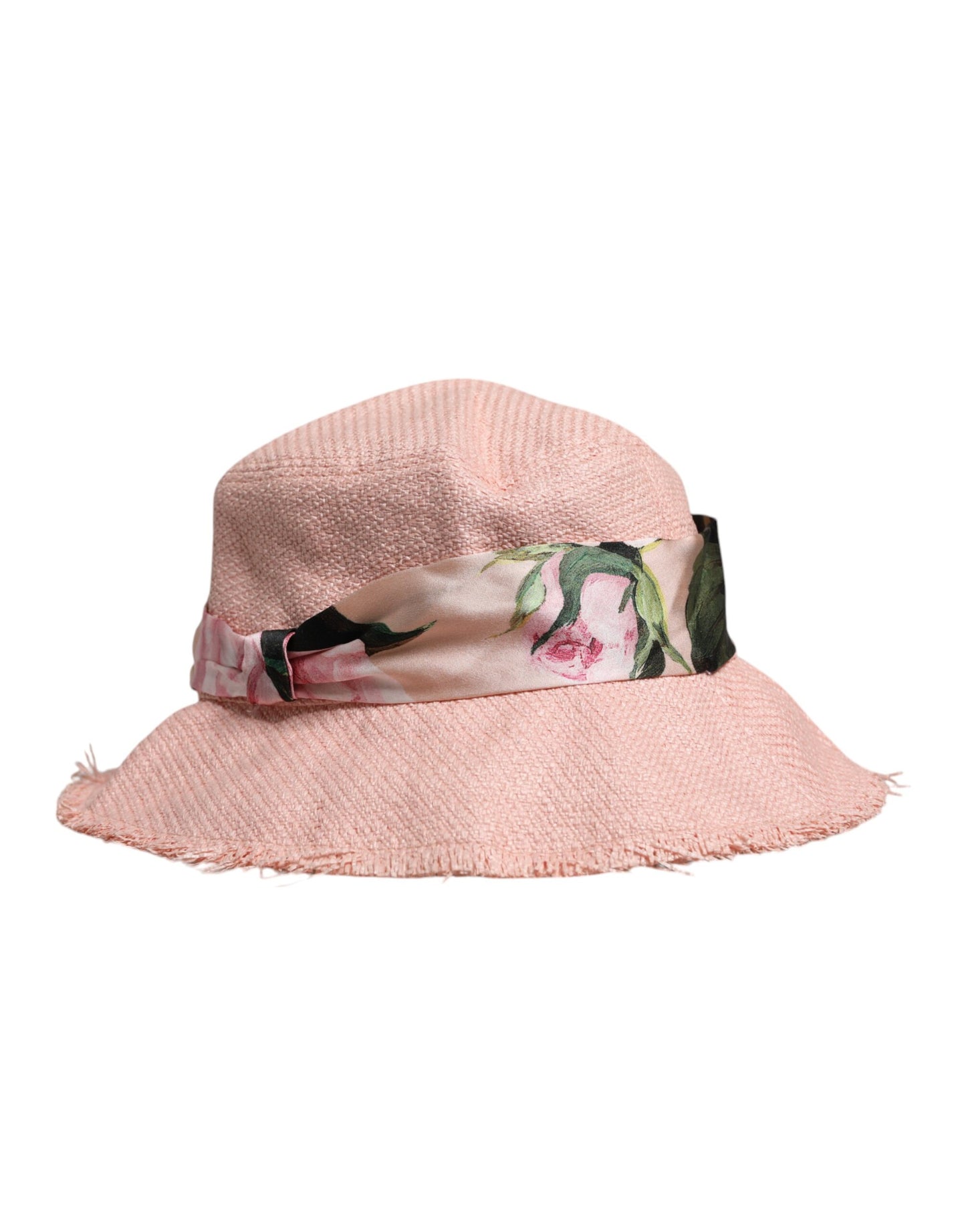 Dolce & Gabbana Rosa Bomullshatt med Bred Brätte