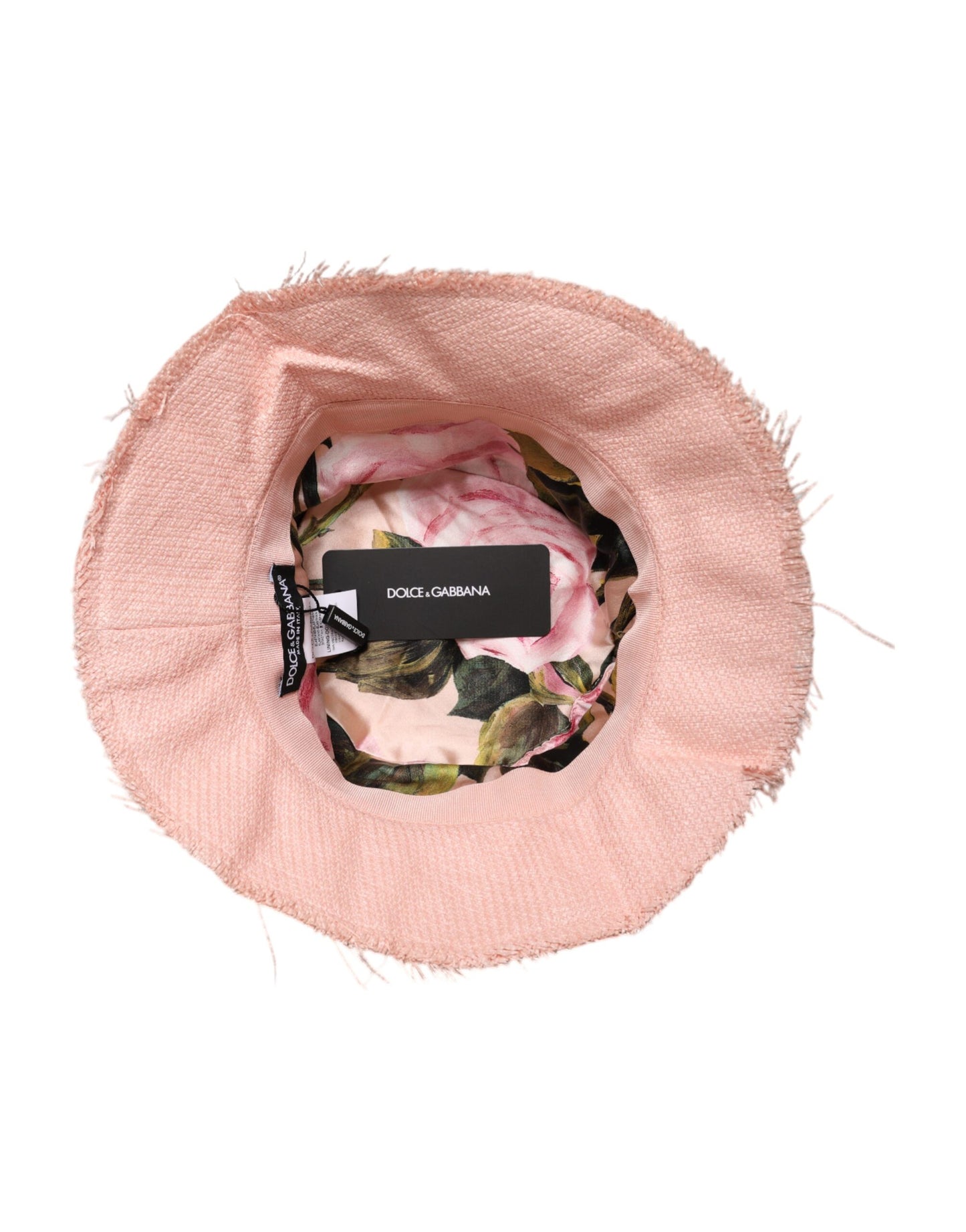 Dolce & Gabbana Rosa Bomullshatt med Bred Brätte