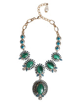 Dolce & Gabbana Halsband i guldmässing, Pietre, ovalt kristallutsmyckat