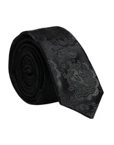 Dolce & Gabbana Dark Green Floral Silk Adjustable Necktie Tie