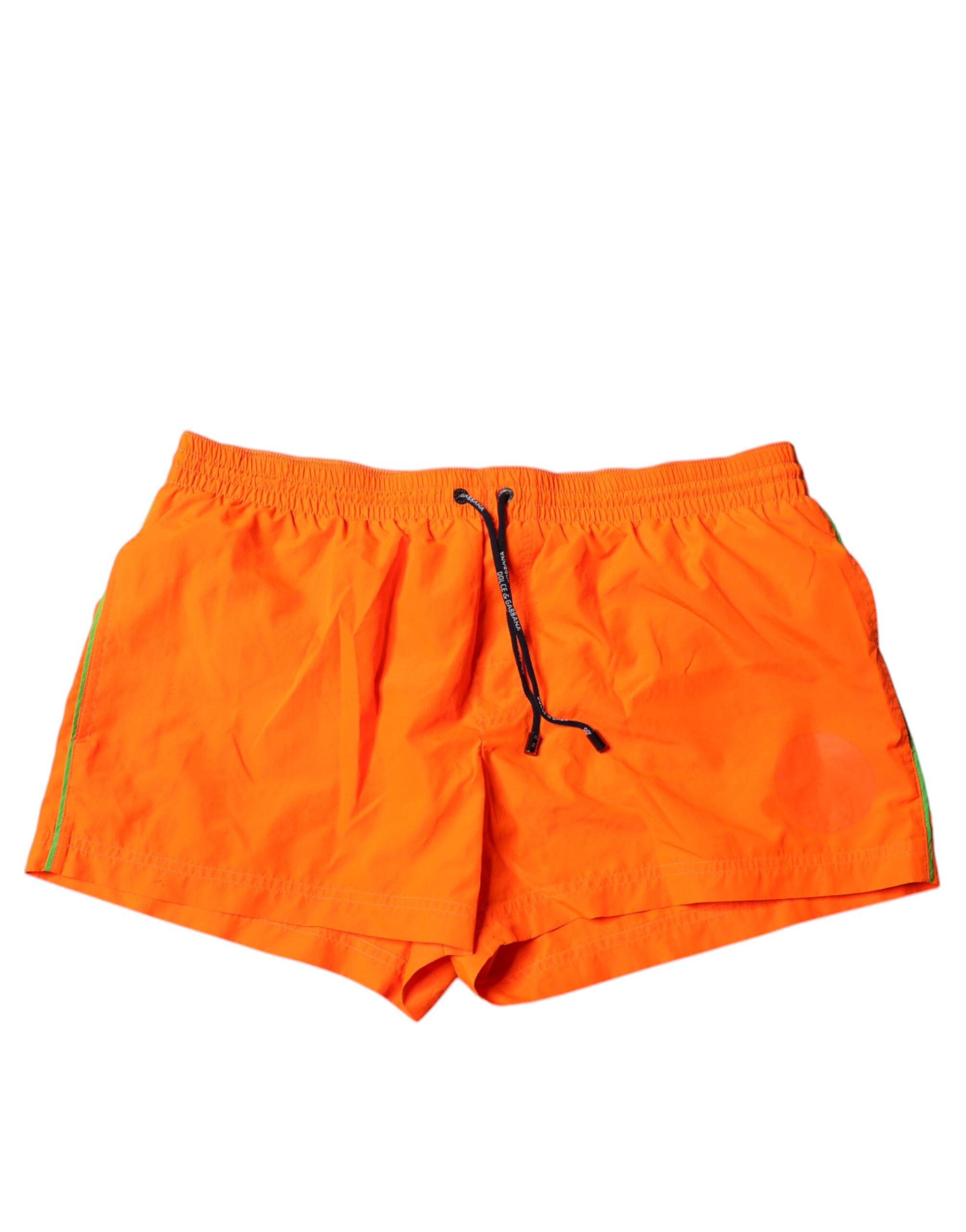 Orange Polyester Strandshorts 2-delat Baddräkt
