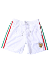 Dolce & Gabbana hvite striper strandshorts 2-delt badetøy