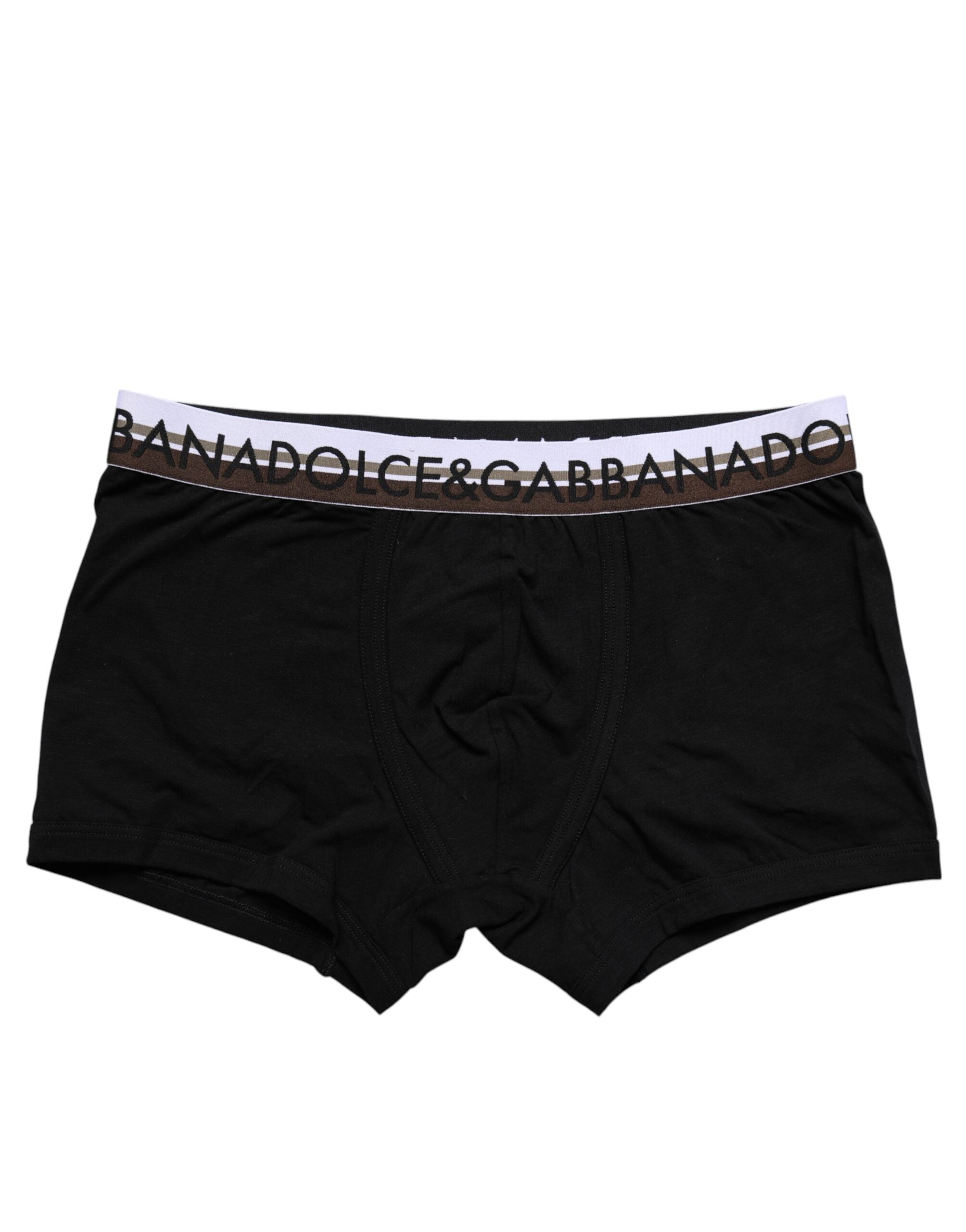 Svarta bomullsstretchiga boxerunderkläder