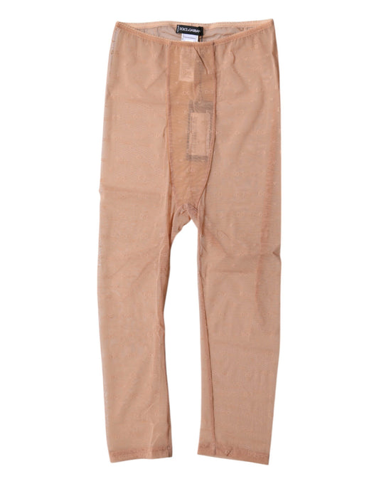 Dolce & Gabbana Bruna Logotyp Spetsunderkläder Beskurna Tight Underkläder