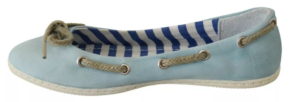 Pantofola D'Oro Minnesota Blue Stripe Flat Slip-On Shoes