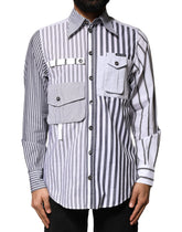 Dolce & Gabbana Flerfarget Stripete Button Down Casual Skjorte