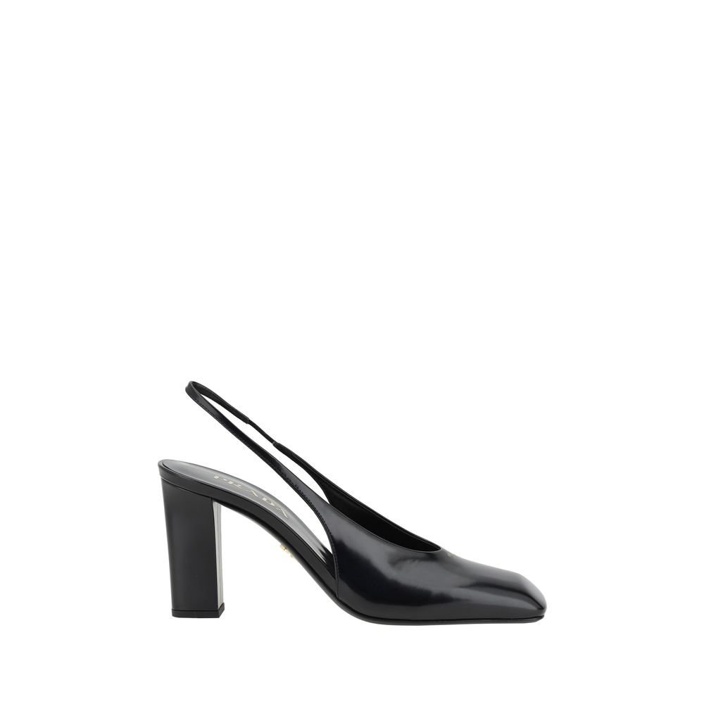 Svarte pumps i kalveskinn