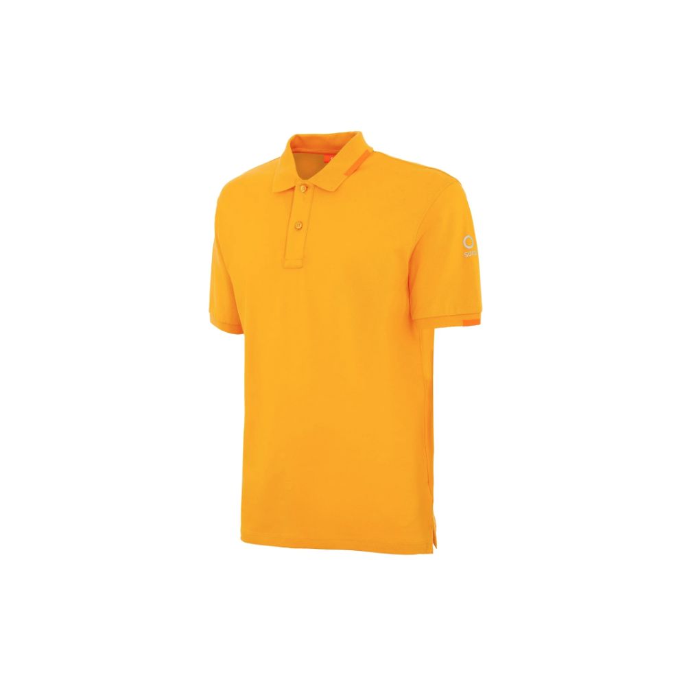 Orange bomullspoloskjorta
