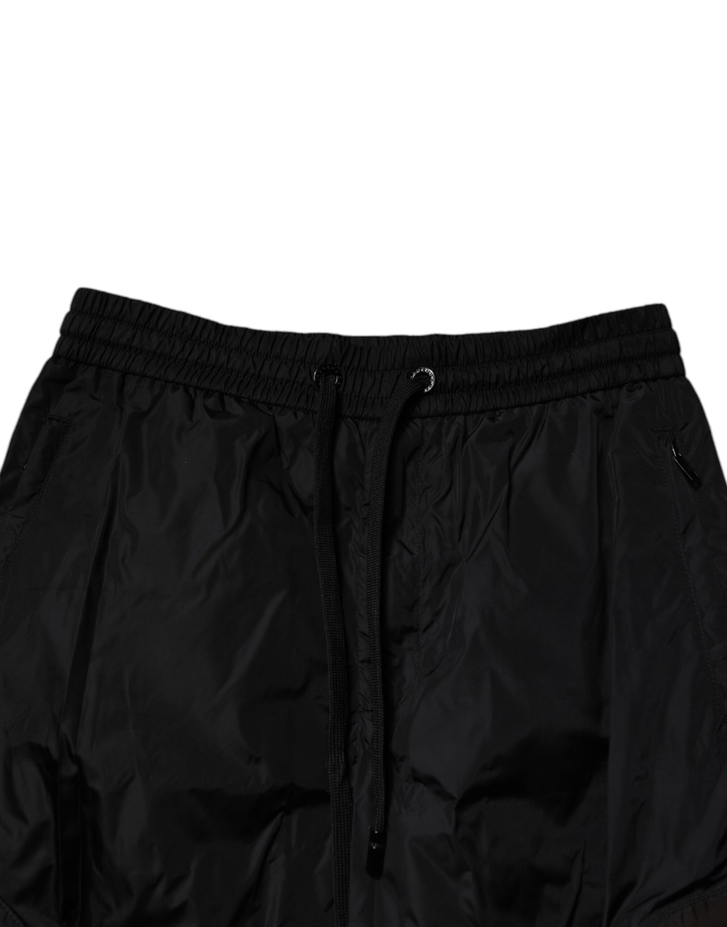 Dolce & Gabbana Svarta Nylon Cargo Jogger Herr Träningsbyxor Byxor