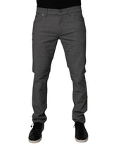 Dolce & Gabbana Gray Cotton Stretch Skinny Denim Jeans