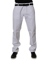 Dolce & Gabbana White Cotton Straight Men Denim Jeans