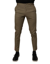 Dolce & Gabbana Dark Khaki Cotton Tapered Pants