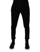 Dolce & Gabbana Black Cotton Jogger Sweatpants Pants