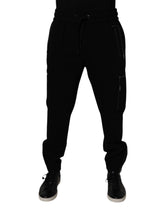 Dolce & Gabbana Black Wool Stretch Jogger Pants
